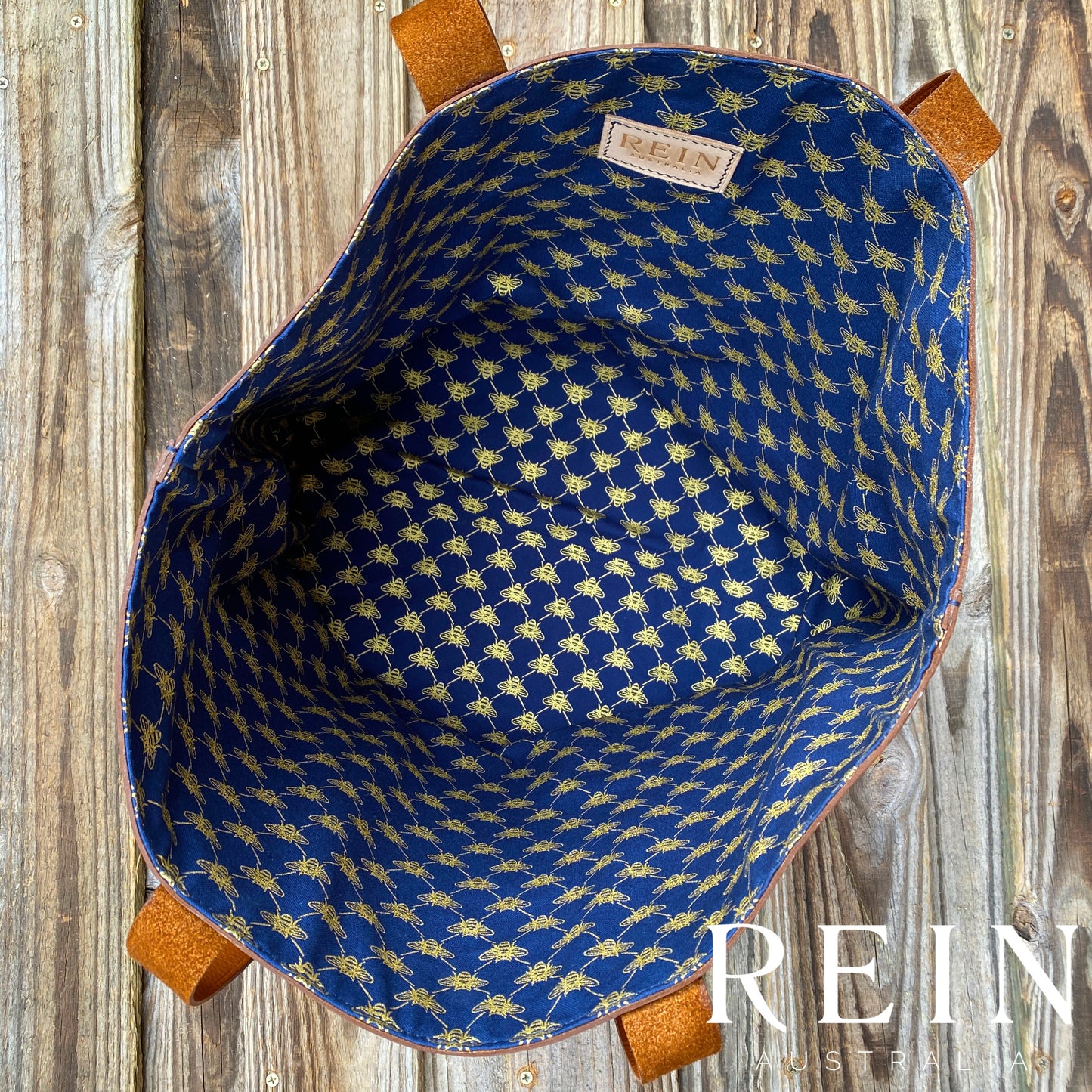 Karli Tote ~ Tan + Bees