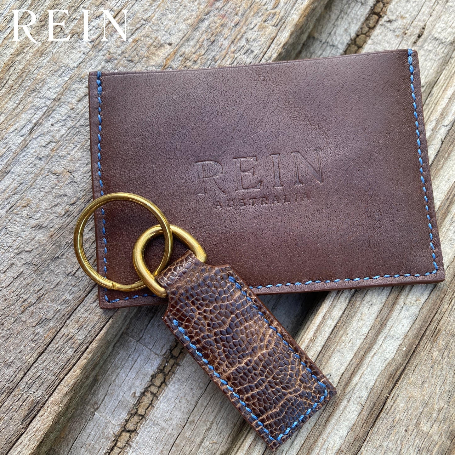 The Gift Set - Brown Ostrich Leg