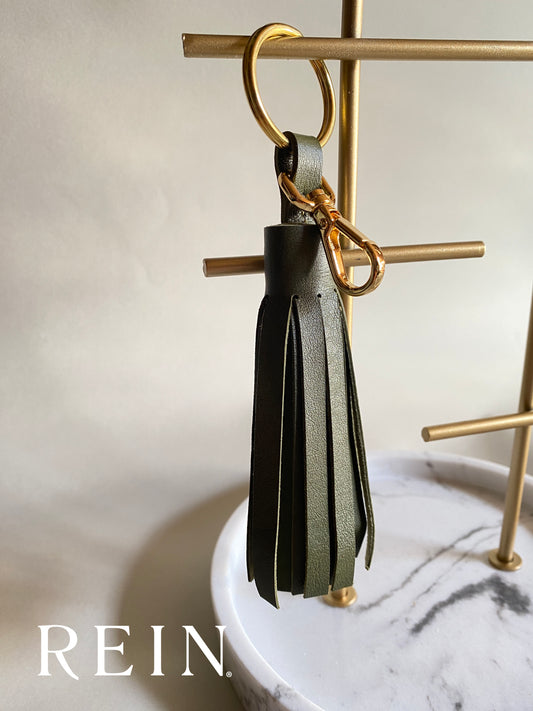Tassel Keyring - Olive