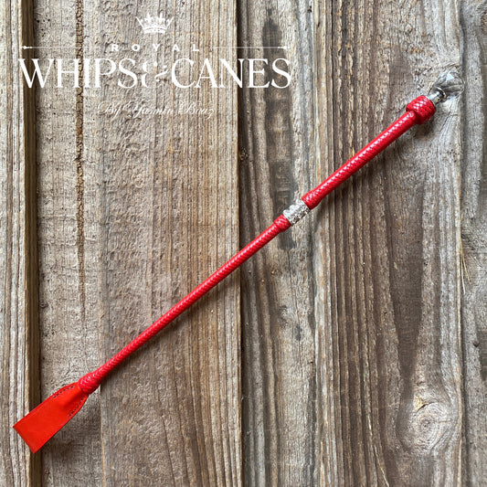 40cm Lead Rein / First Ridden Classic Crystal Cane - Red