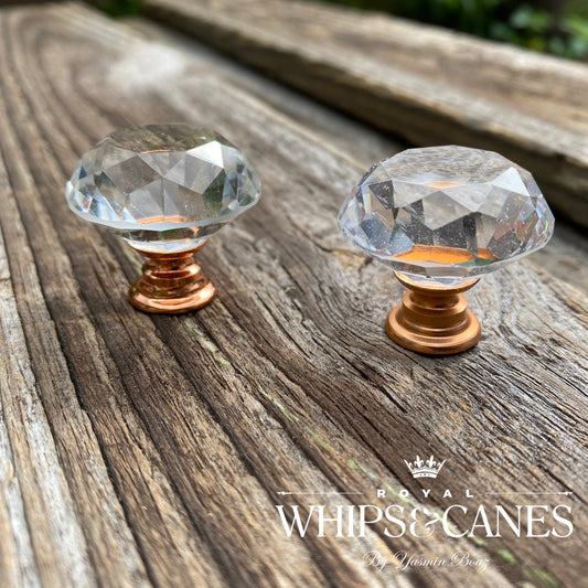 Rose Gold Clear Conic Crystal Topper